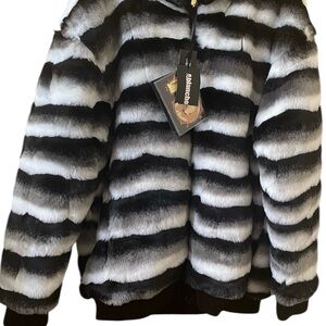 Chinchilla Faux Fur Men’s Jacket